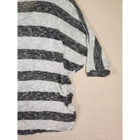 Soprano Shirt Womens Large L Knit Made In USA Striped Dolman‎ Sleeve 3/4 V Neck - Picture 12 of 12